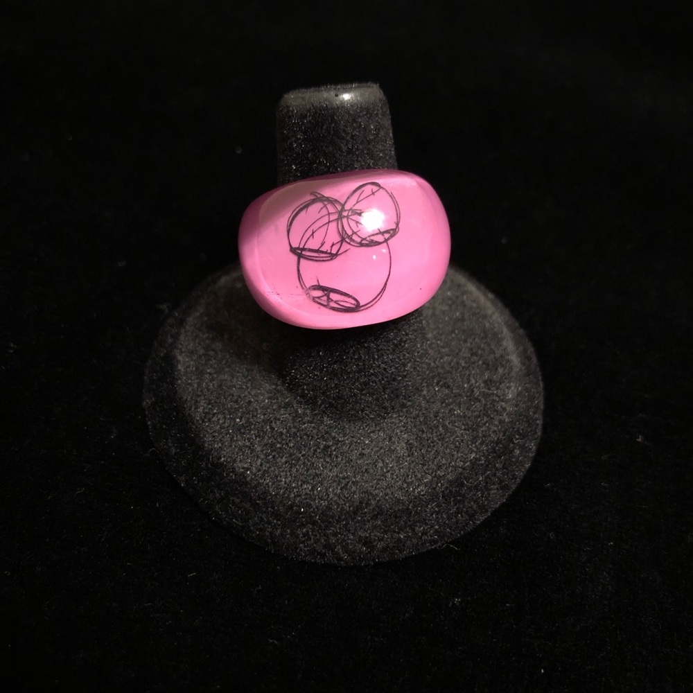 Pink Nature Inspired Acrylic Ring